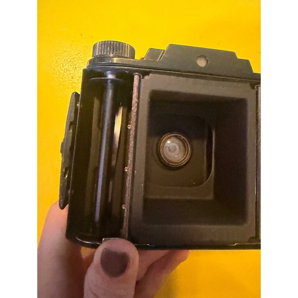 Vintage Ansco Clipper Folding Camera Black Art Deco 616 Film Retro Photography